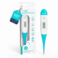 Termometru Digital pentru Copii, Bebelusi si Adulti, Citire Rapida, Alarma Febra, Functie de Memorie, 3 in 1 – Masurare axilara, orala, rectala – TIV MED
