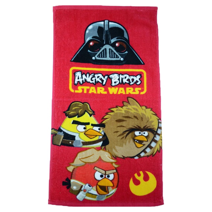 Pamut törölköző, fiúknak 140 x 70 cm, Disney Angry Birds PR2406, Piros