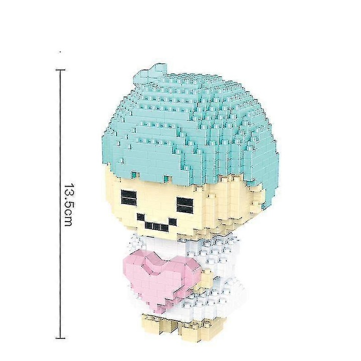 Set de constructie personaje roz alb 10x15x5cm