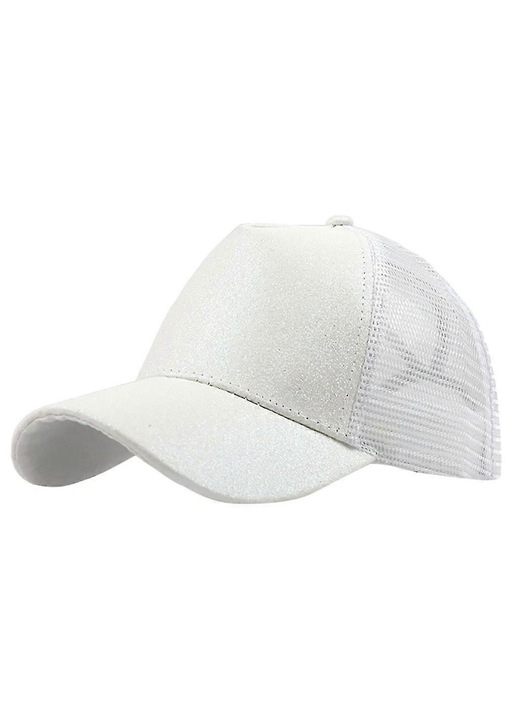 Sapca sport unisex, slot coada, glitter, poliester, ajustabil 52-65cm