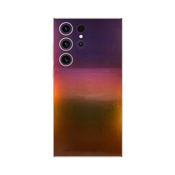 iSkinz fólia Samsung Galaxy S23 Ultra telefonhoz - Cameleon Color Shift Aubergine Bronze, Simple Cut, öntapadós borítás, védelem a hátlapra és az oldalaknak