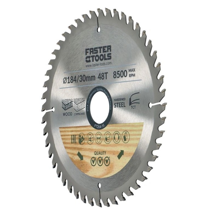 Disc pentru ferastrau circular diametru 184x30mm gaura 48 dinti Faster Tools