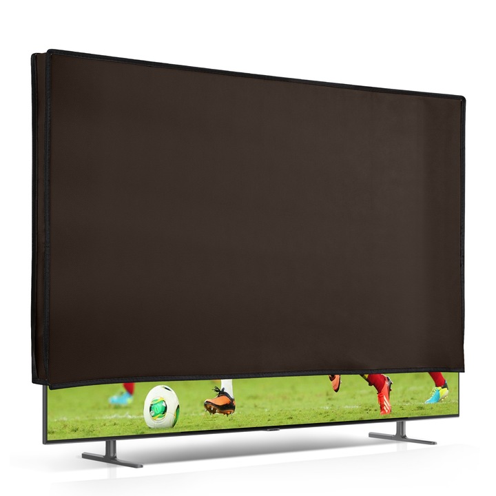 Husa de protectie pentru TV Kwmobile, protectie la praf, 32 inch, textil, maro