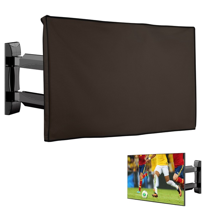 Husa de protectie pentru TV Kwmobile, protectie la apa, 49-50 inch, poliester, maro