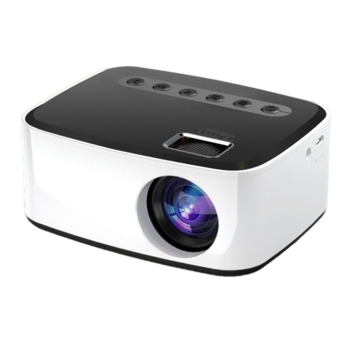 Мини преносим видеопроектор, черен, 11x9x5см, Bluetooth, HD 1080P