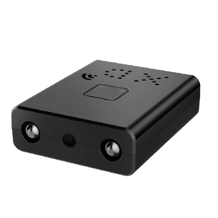 Безжична мини HD 1080p камера за наблюдение, нощно виждане, детекция на движение, 5x8mm, 5m, черна