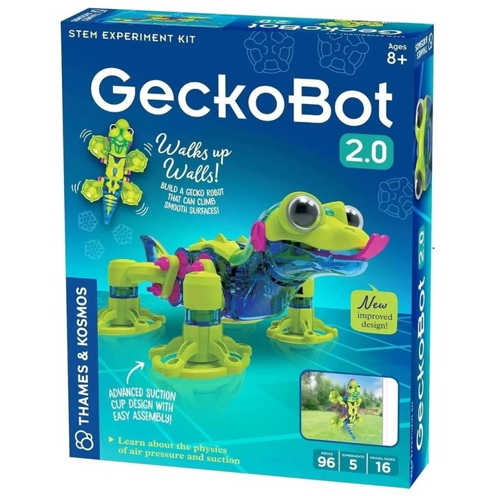 Kit STEM Gecko robotul care se catara, Thames & Kosmos, +8 ani, 22 x 28 x 4 cm