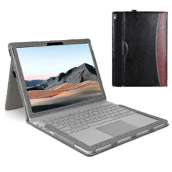 Bőrtok laptophoz 15.4 inch levehető tartóval, 5mm védelem, fekete
