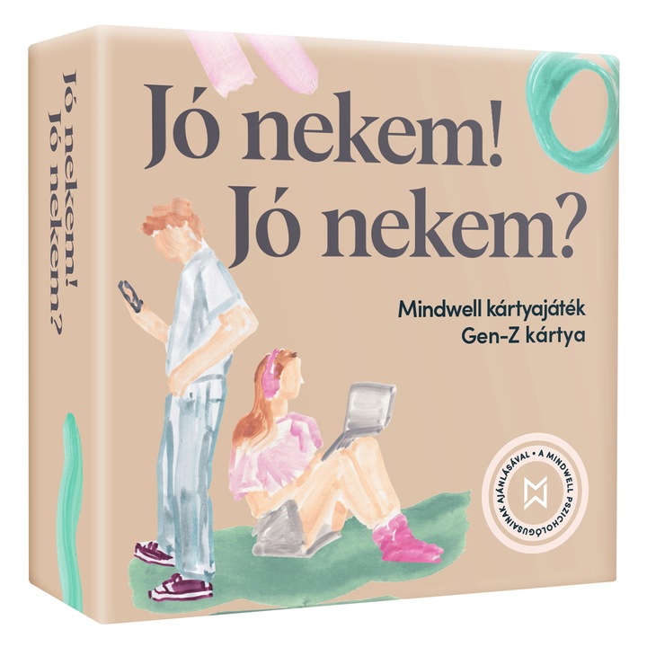 Mindwell Gen-Z kártyajáték 160 kérdéssel és 16 gyakorlattal: Jó nekem! Jó nekem