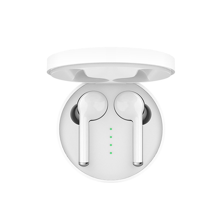Vezeték nélküli in-ear fülhallgató, Bluetooth 5.0, mikrofon, fekete, kompakt