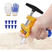 Masina profesionala de taiat gresie cu sina, Dnntunk, Taietor pentru sticla si gresie 2 in 1, 3-15mm, manusi, 8 picioare contact, echipament portabil, usor de utilizat, aliaj de aluminiu/plastic, multicolor
