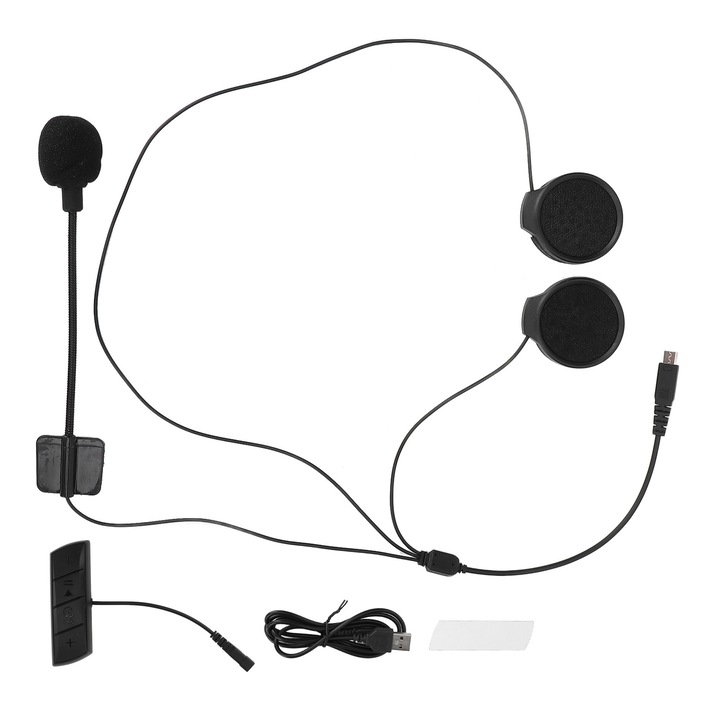 Bluetooth motorkerékpár sisak headset M7, vízálló, hosszú üzemidő, fekete