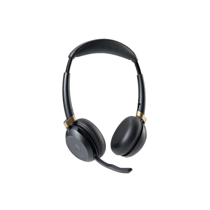 Bluetooth fejhallgató VT SCAPE 65, dupla mikrofon, MS Teams kompatibilis, állítható fejpánt, fekete