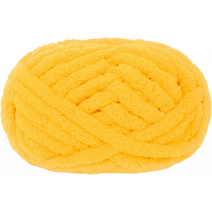 Vastag chenille fonal kézi kötéshez, 2cm vastagság, 25.6m, 240g, poliészter, fehér