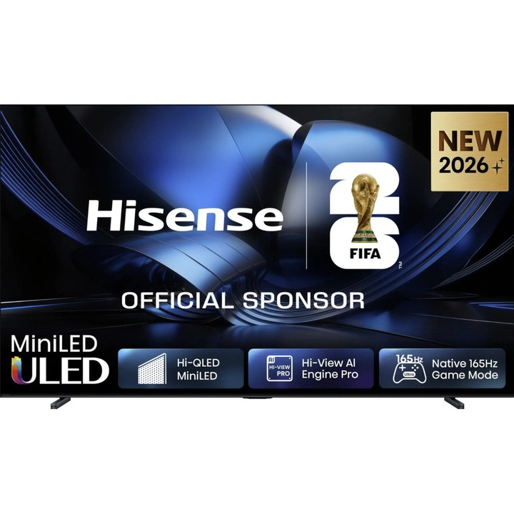 Televízió ULED MiniLED Hisense 254 cm 100" 100U7DSE, Ultra HD 4K, Smart TV, WiFi, CI+