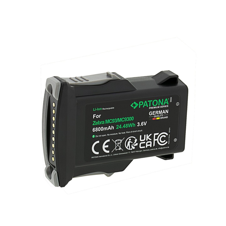 Acumulator PATONA Premium 6800mAh pentru Zebra MC9300, MC930B, MC930P, MC9400, MC9450, Li-Ion 3.6V, Compatibil BT-000370 / BT-000371 / BTRY-MC93-S