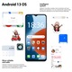 Oukitel C36 mobiltelefon, 128GB, 6.56"HD+90Hz kijelző, Android 13 mobil, 5150mAh akkumulátor, 13MP kamera okostelefon 4G Dual SIM, Octa-Core/Arcfelismerés/Ujjlenyomat/OTG/GPS, Sötétfekete