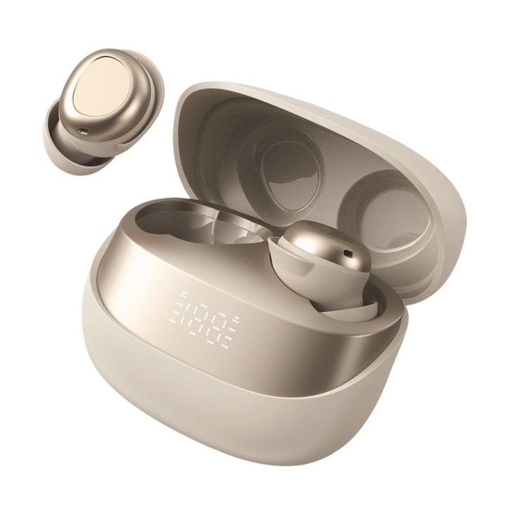 Vezeték nélküli in-ear fülhallgató, Bluetooth 5.4, zajszigetelés, hosszú üzemidő, fekete