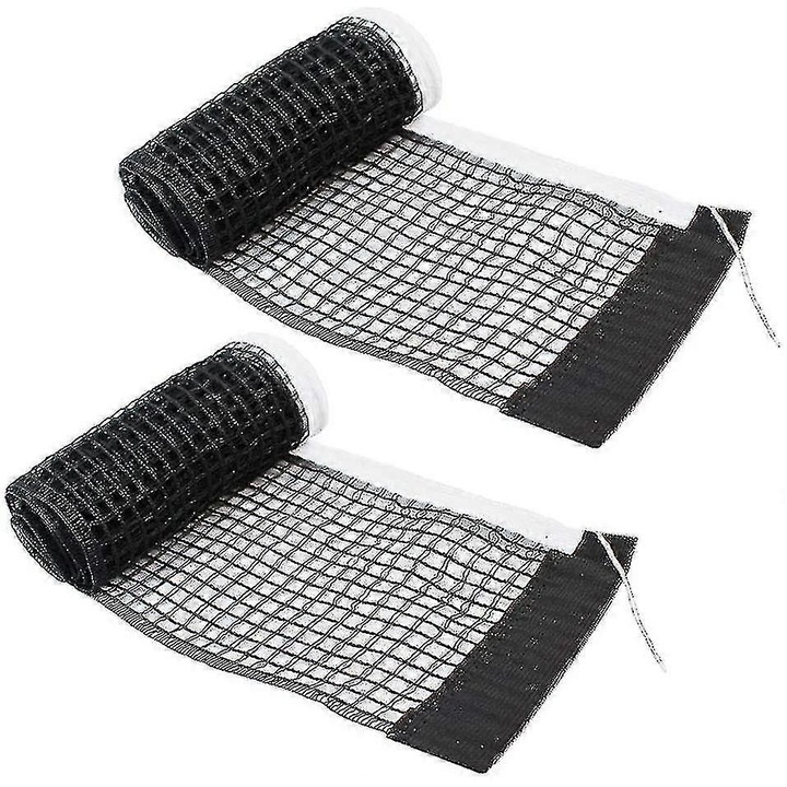 Set 2 plase tenis de masa, poliester, negru, 180x15cm