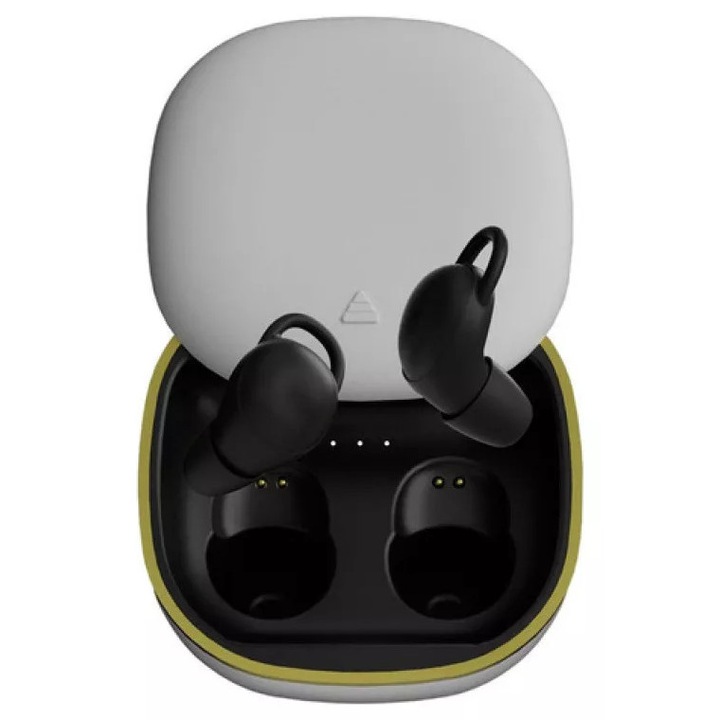 Vezeték nélküli Bluetooth V5.3 fülhallgató, láthatatlan, 20 óra üzemidő, fekete