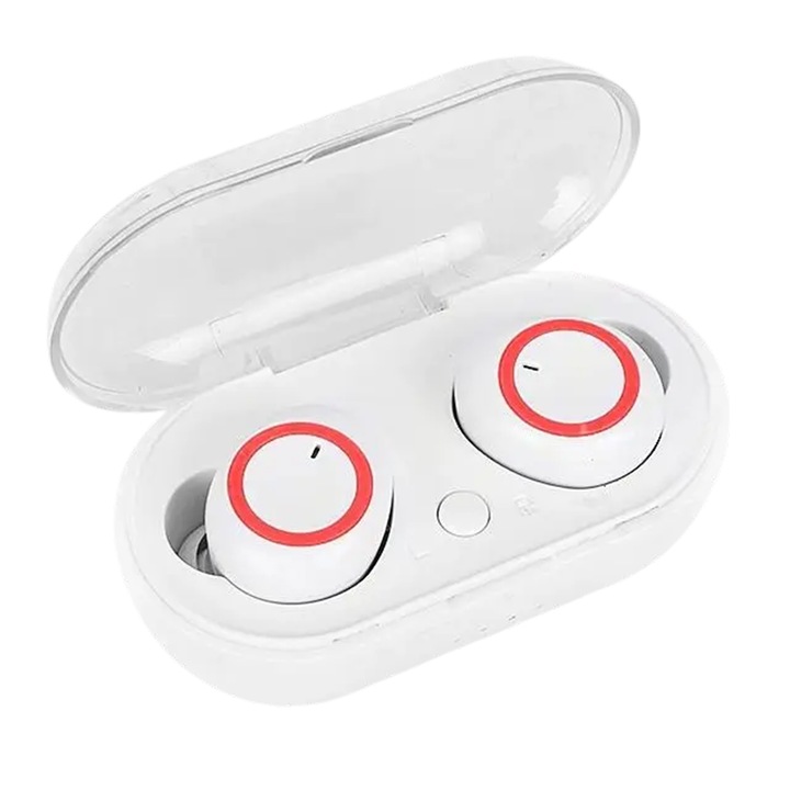 Mini hordozható vezeték nélküli fülhallgató, Bluetooth, érintésvezérlés, sztereó hangzás, fekete