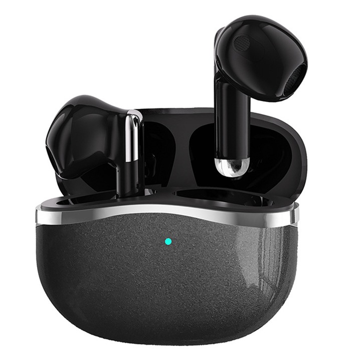 Vezeték nélküli Bluetooth 5.3 fülhallgató, 4 mikrofon, zajszűrés, fekete