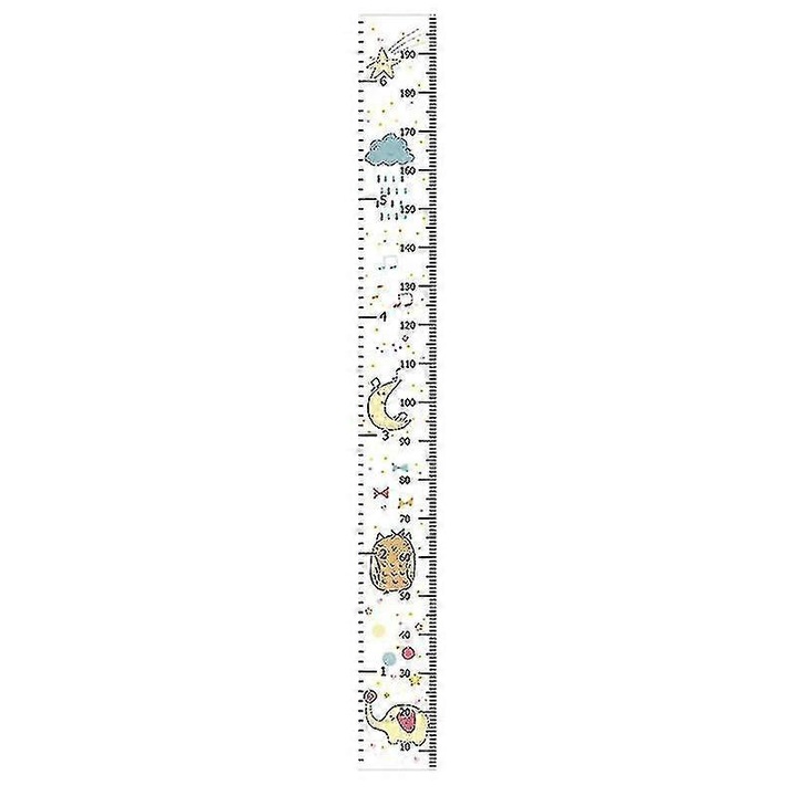 Grafic de crestere copii, lemn si panza, alb-negru, 200x20cm