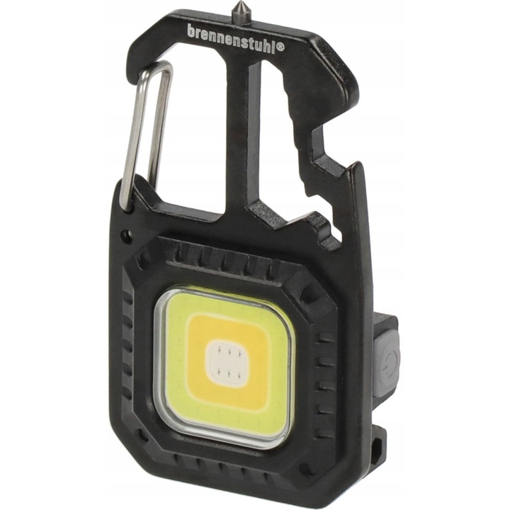 Lanterna LED mini Brennenstuhl 6-in-1, 600 lumeni, reincarcabila USB-C, compacta, cu carabiniera