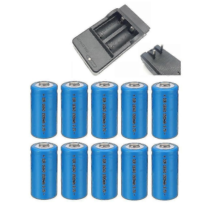 Li-ion akkumulátor 3.7V 1500mAh 16340 LED zseblámpához