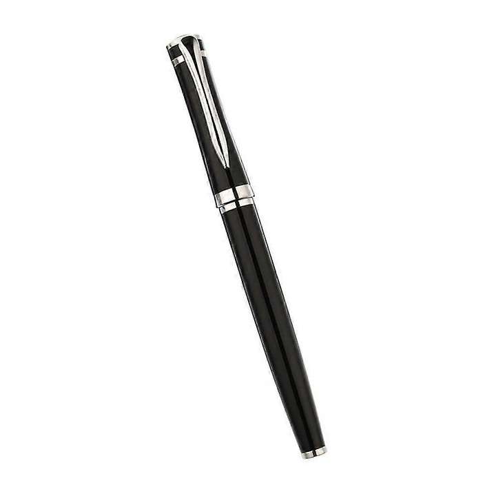 Pix metalic, negru, 13.8cm, stilou semnatura