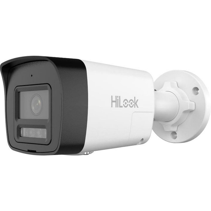 Camera supraveghere IP Hikvision HiLook IPC-B140HA-LUFC/SL, 4MP, 2.8mm, Smart Hybrid Light, audio, PoE, microSD, IP67