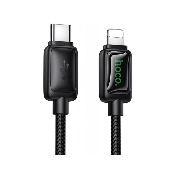 Cablu Date si Incarcare USB-C - Lightning HOCO U146 30W 1.2m Negru