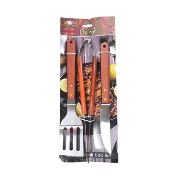 Grill szerszámkészlet, 3 részes, Clini 5X-0785