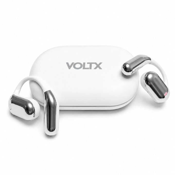 VOLTX YYK-Q16 Vezeték Nélküli Fülhallgató AI Valós Idejű Fordítással, Nyitott Fülű, Bluetooth, 10 Óra Üzemidő, Multipoint, EQ Hangzás, HD Voice, TWS, Fehér
