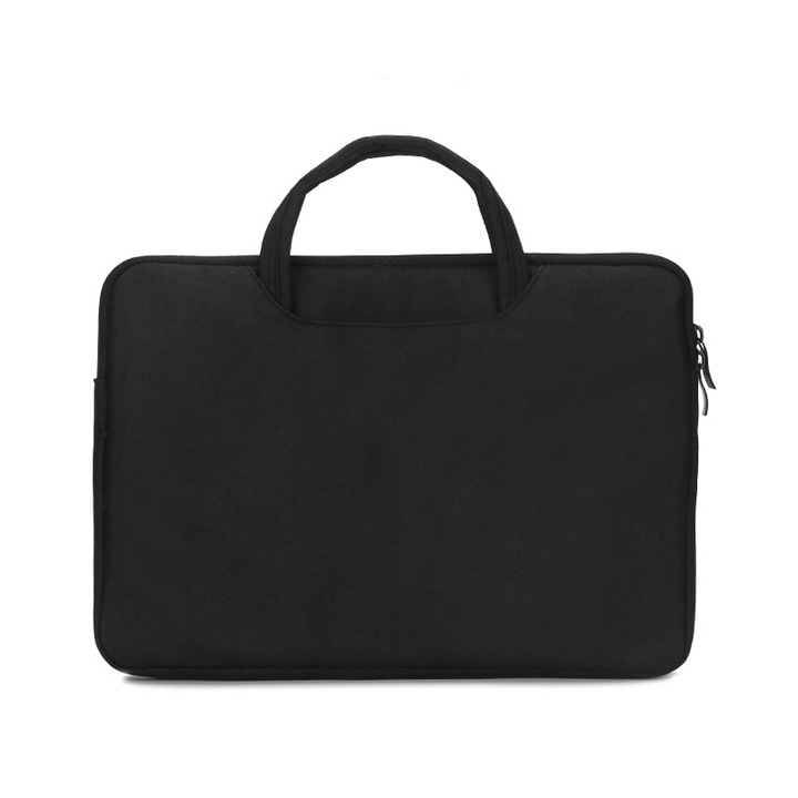 Laptop táska 13.3 hüvelyk, fekete, 34.5x24.5x2.5cm, összecsukható, több rekesszel