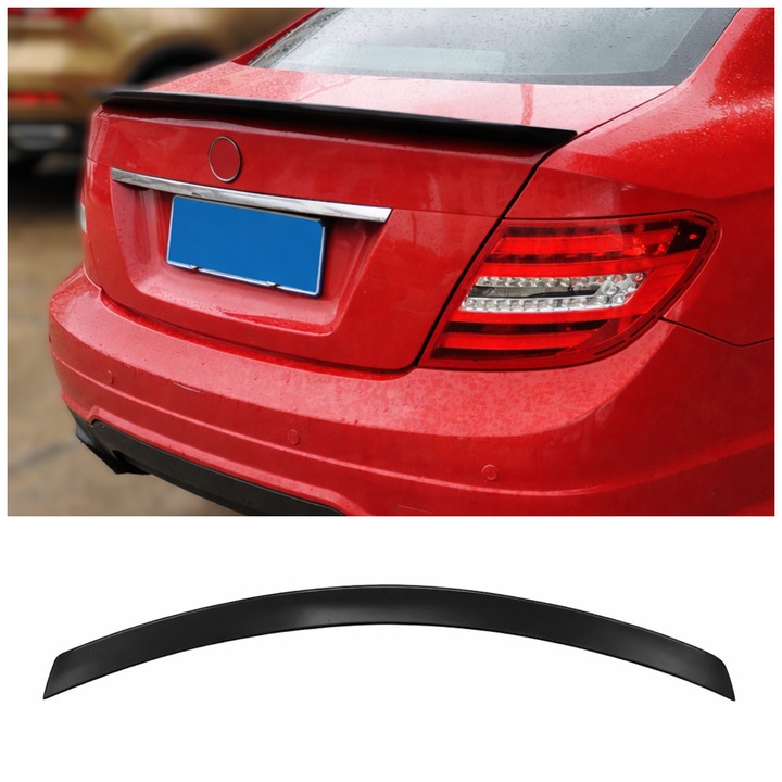 Csomagtér Spoiler Mercedes C W204 Coupe 2007-2013 V Style Fényes Fekete