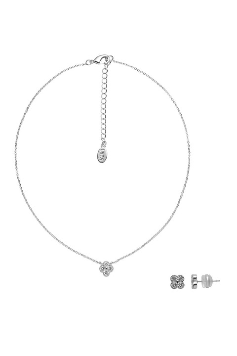 U.S. Polo Assn., Nyaklánc és bedugós fülbevaló szett, Ezüstszín