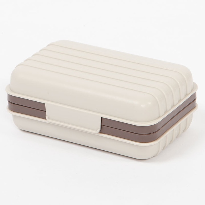Sapuniera de calatorie - 12 x 7, 5 x 5 cm, sapuniera portabila ingrosata, sapuniera cu capac, potrivita pentru camping, calatorii si activitati in aer liber