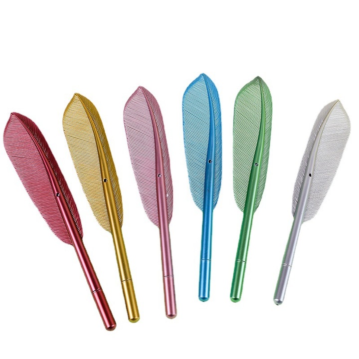 Комплект от 6 химикалки DASSIECL Classic, гел, връх 0.5мм, изкуствени пера, пластмаса
