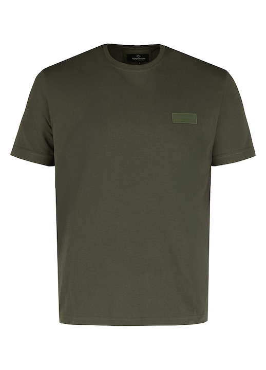 Egyszínű pamut póló, Comfort Fit, férfi, Volcano T-Indu, khaki, 3XL