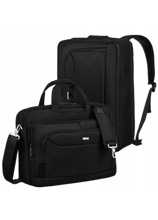 Peterson Rucsac Geanta 2-in-1 pentru Laptop, Business, Negru