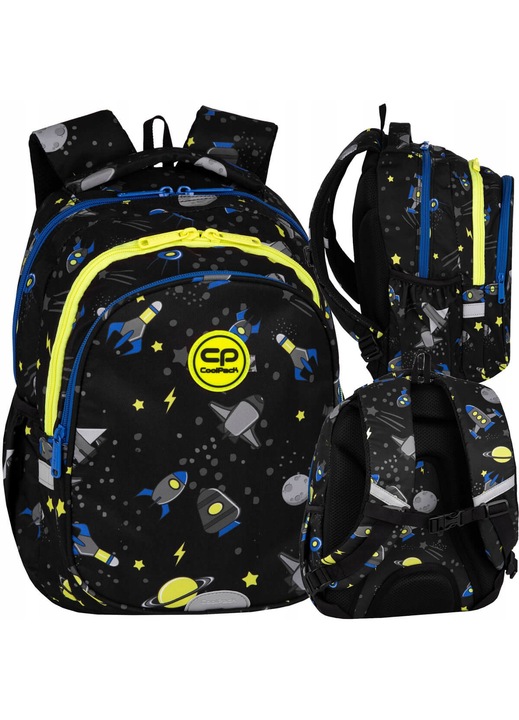 Rucsac CoolPack Jerry 19L, 3 compartimente, negru, impermeabil