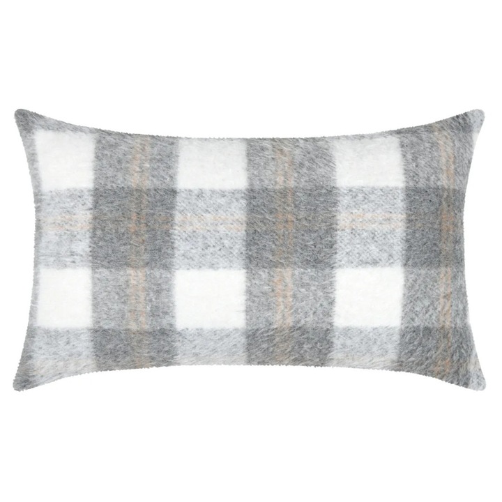 Perna Decorativa Gresy 30x50cm, MoftX, Culoare Gri, 100% Poliester