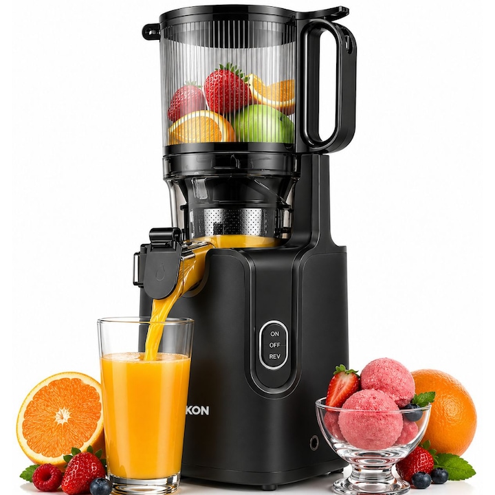 Storcator de citrice Heinner Limme C300SS, 30W, 500ml, 2 conuri, filtru dublu, Inox