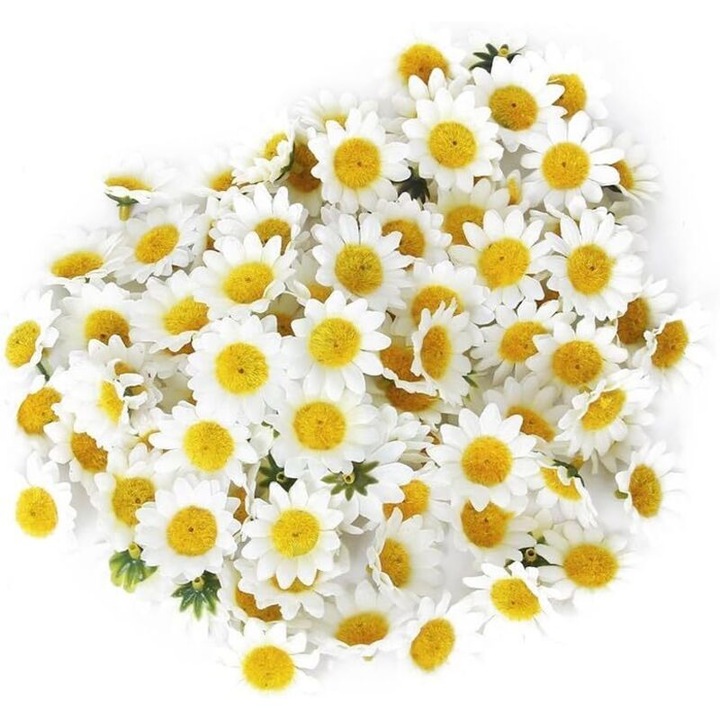 100 db művirág fehér margaréta szett 5cm