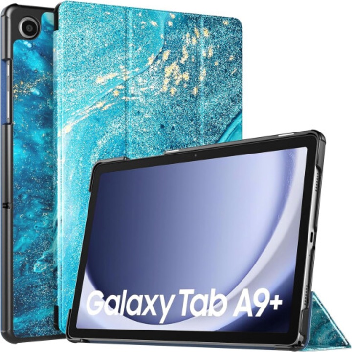 Tok Galaxy Tab A9 Plus 11 hüvelykes 2023-as táblagéphez, vékony, állvánnyal, fekete
