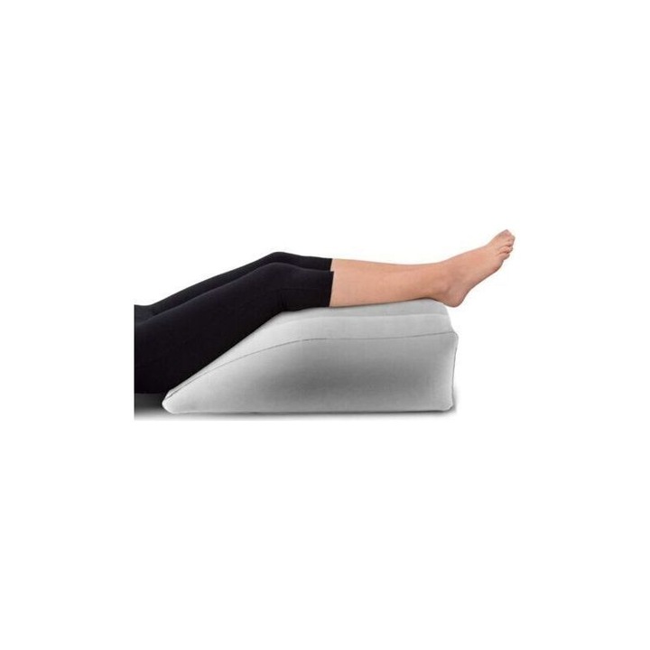 Lábtámasz párna, felfújható párna, ergonomikus, szürke, kompakt