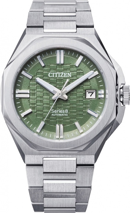Мъжки комплект CITIZEN NB6080-51W зелен класически за плуване