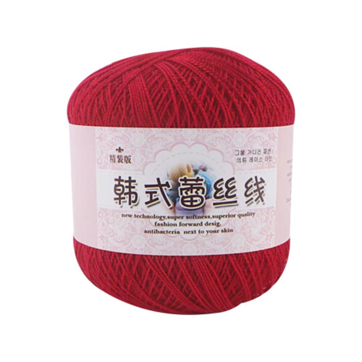 Mercerizált horgolócérna, 50g, 1mm, fehér, 325m