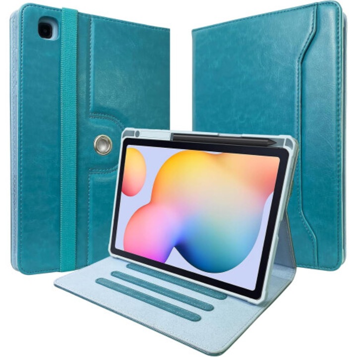 Tok Samsung Galaxy Tab S6 Lite 10.4 kompatibilis tablethez, stylustartóval, kék, 10.4 inch